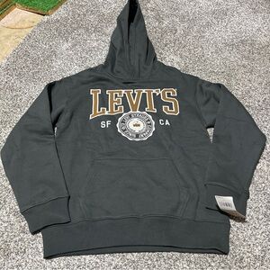 Boy's Youth Levi's Pullover Hoodie Size Large, Black/ Dark gray NWT